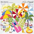 Slow Summer Digital Scrapbook Stickers by Vicki Stegall