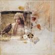 Natural Instinct ArtsyKardz 6X6 Digital Art Layout 07 Little girl with owl