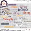 Solace Word Art Digital Art Pack by Mixed Media by Erin