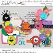 Worry Monster Digital Art Kit by Mixed Media by Erin - Elements