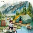 Lakeside: Scenic Watercolor Bundle example art by zanthia
