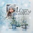 Winter Garden Digital Scrapbook Page by Cathy