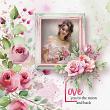 Romance In Bloom Digital Scrapbook Page by Cathy
