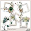 Seafoam Digital Scrapbook Clusters Preview by Xuxper Designs