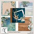 Seafoam Digital Scrapbook Stacked Papers Preview by Xuxper Designs