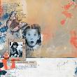 Digital scrapbook layout by Lynn Grieveson using "Strange" collection