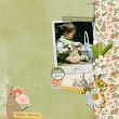 Bunnies and Blooms Scrapbook Page by faerywings