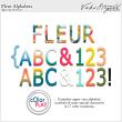Fleur Digital Scrapbook alphabets by Vicki Stegall