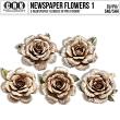 (CU) Newspaper Flowers Set 1 by CRK | Oscraps
