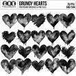 (CU) Grungy Heart Photoshop Brushes and PNG files by CRK | Oscraps