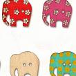 Wooden Buttons Vol 1: Elephants (CU) by Mixed Media by Erin detail 01