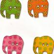 Wooden Buttons Vol 1: Elephants (CU) by Mixed Media by Erin detail 02