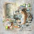 Farmhouse Kitchen Digital Scrapbook Page by Cathy