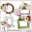 Flower Tenderness Digital Scrapbook Clusters Preview by Xuxper Designs