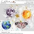Solar Eclipse: {Mixed Media Bits} by Mixed Media by Erin Watercolor Clusters