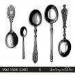 Vintage teaspoons Digital Scrapbook Elements Preview by Sarapullka Scraps