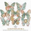 CU Butterflies No 3 Weathered Shimmer Butterflies by A Whimsical Adventure at Oscraps