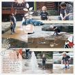 Digital scrapbook layout by MocaMom using "All Day Long" collection