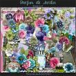 Parfum de Jardin Digital Scrapbook Page Kit Elements Preview by ADB Designs