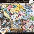 Victorian Collecting Seaside Digital Scrapbook Page Kit Elements Preview by ADB Designs