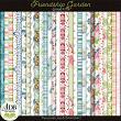 Friendship Garden Digital Scrapbook Page Kit Papers Preview by ADB Designs