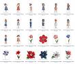 Red White + Blue Jumbo Clipart Pack by Vicki Robinson Detail image