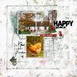 Digital scrapbook layout by Marijke using "Happy Place" collection