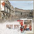 Digital scrapbook layout by JaneDee using "Happy Place" collection