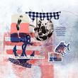 Digital scrapbook layout by Lynn Grieveson using Nantucket Collection