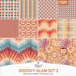 Feelin Groovy Collection With Options by A Whimsical Adventure at Oscraps | Groovy Glam Papers Set 2