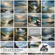 Ebb and Flow Digital Art Papers by Art Addicts