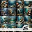 Ebb and Flow Below Digital Art Papers by Art Addicts