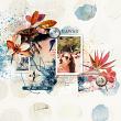 Digital scrapbook layout by Lynn Grieveson using "Break Away" collection