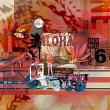 Digital scrapbook layout by Lynn Grieveson using "Break Away" collection