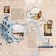 Digital scrapbook layout by Lynn Grieveson using "Flow" kit