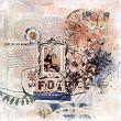 Digital scrapbook layout by Lynn Grieveson using "Flow" kit