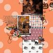 Digital scrapbook layout by Crazycat1126 using "Spooked" kit