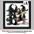 Halloween Digital Art Witch Hats Clip Art Pack