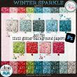 Winter Sparkle Digital Scrapbook Glitter Papers & Styles Preview by ADB Designs