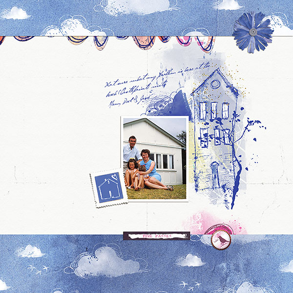 Digital Scrapbook layout using "Now is the Time" collection by Lynn Grieveson