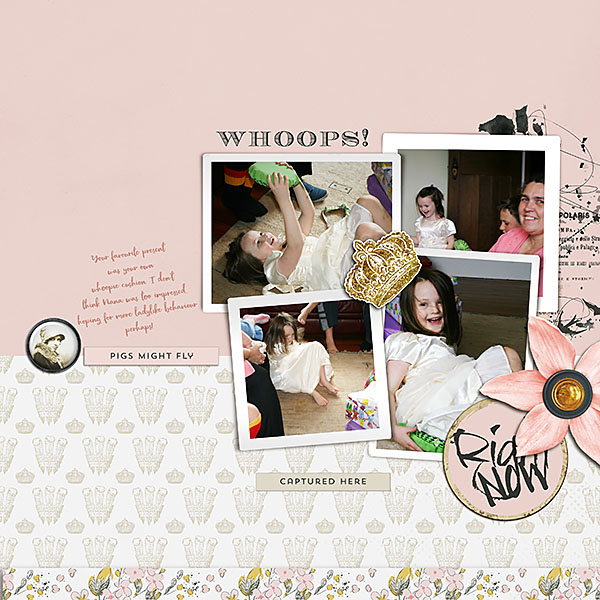 Digital Scrapbook layout using "Dreams Are Free" collection by Lynn Grieveson