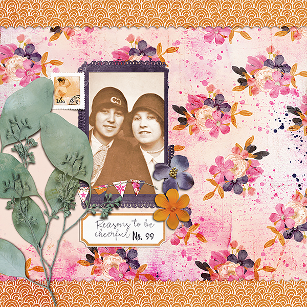 Digital Scrapbook layout using "Daydreaming Again" collection by Lynn Grieveson