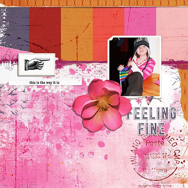 Digital Scrapbook layout using "Daydreaming Again" collection by Lynn Grieveson