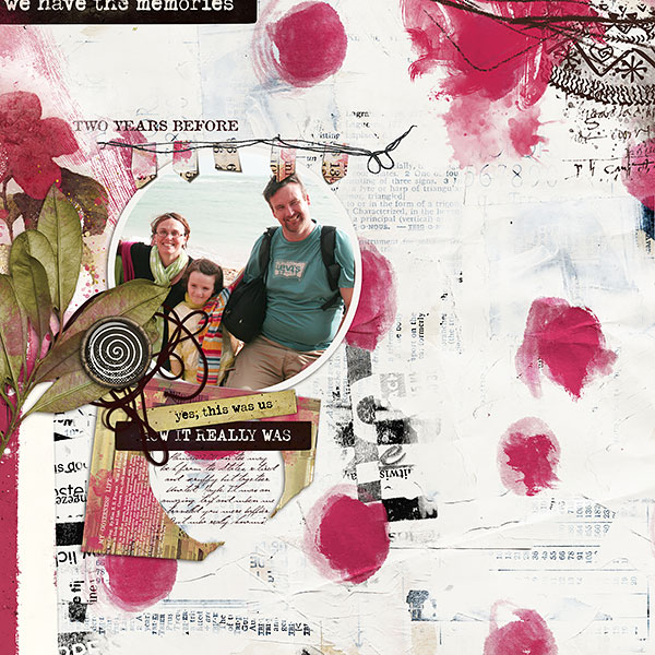 Digital Scrapbook layout using "All That We Were" collection by Lynn Grieveson