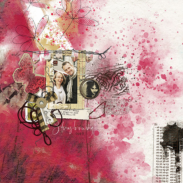 Digital Scrapbook layout using "All That We Were" collection by Lynn Grieveson