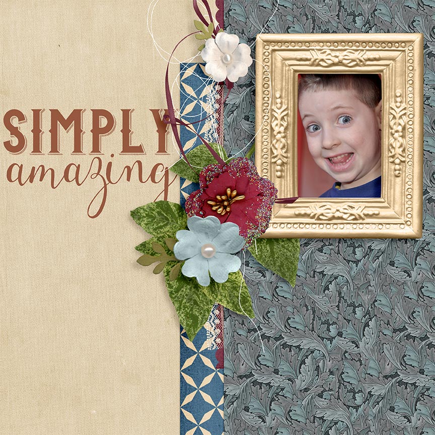 "Simply Amazing"  #digitalscrapbooking layouit by AFT Designs - Amanda Fraijo-Tobin