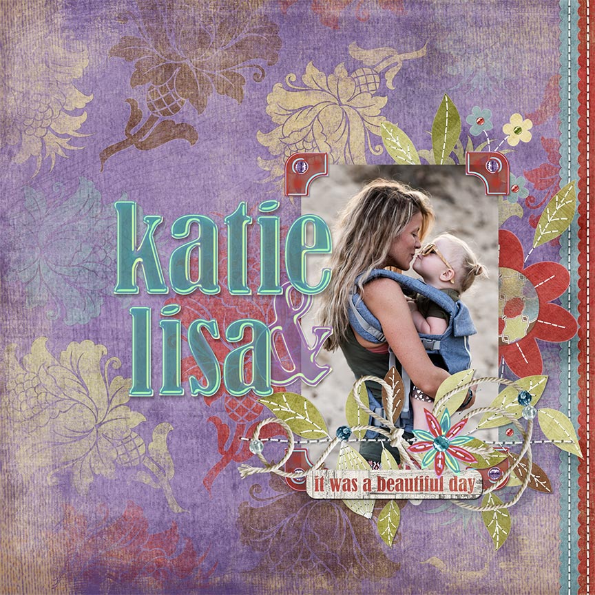 "Katie & Lisa" #digitalscrabooking layout by AFT Designs - Amanda Fraijo-Tobin