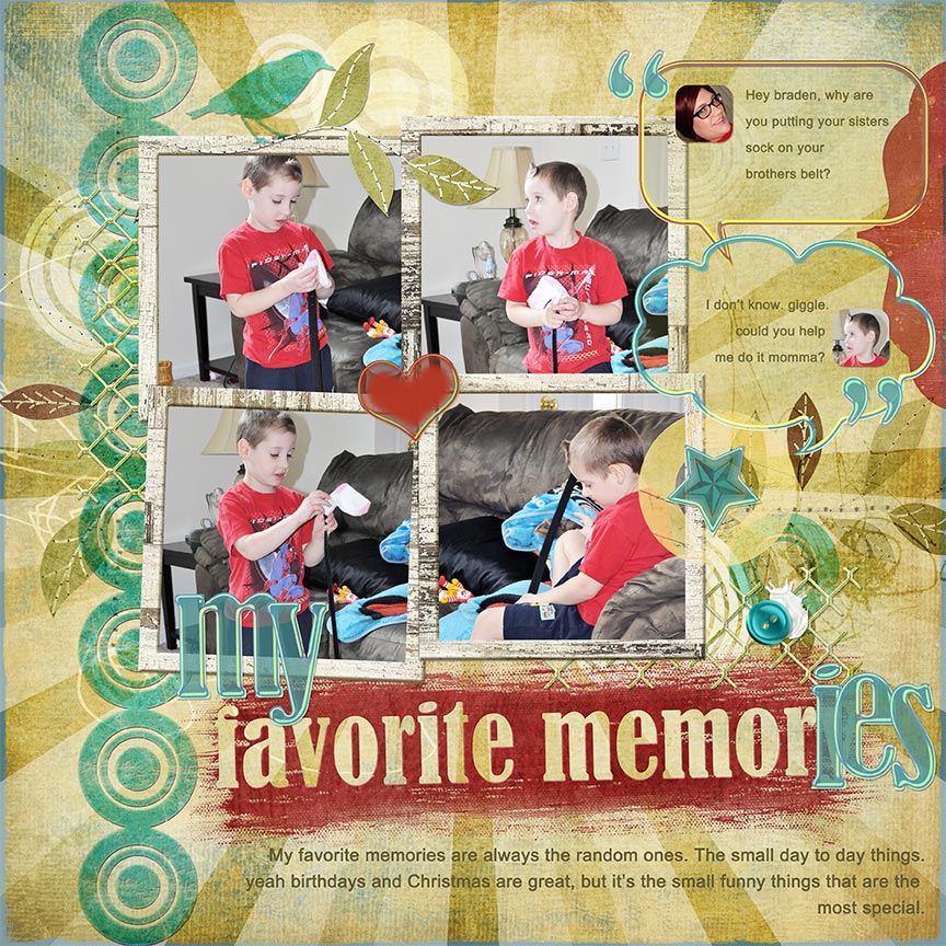 "Favorite Memories" #digitalscrabooking layout by AFT Designs - Amanda Fraijo-Tobin