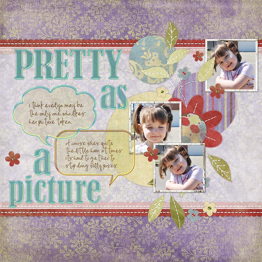 "Pretty As A Picture" #digitalscrabooking layout by AFT Designs - Amanda Fraijo-Tobin