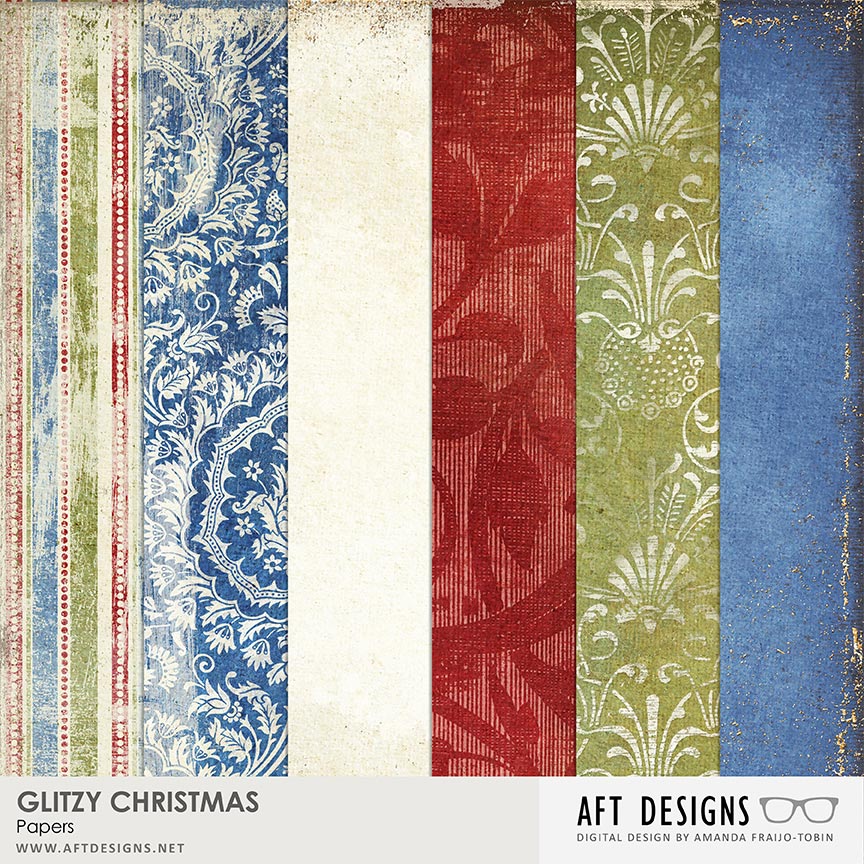 Glitzy Christmas Papers by AFT Designs